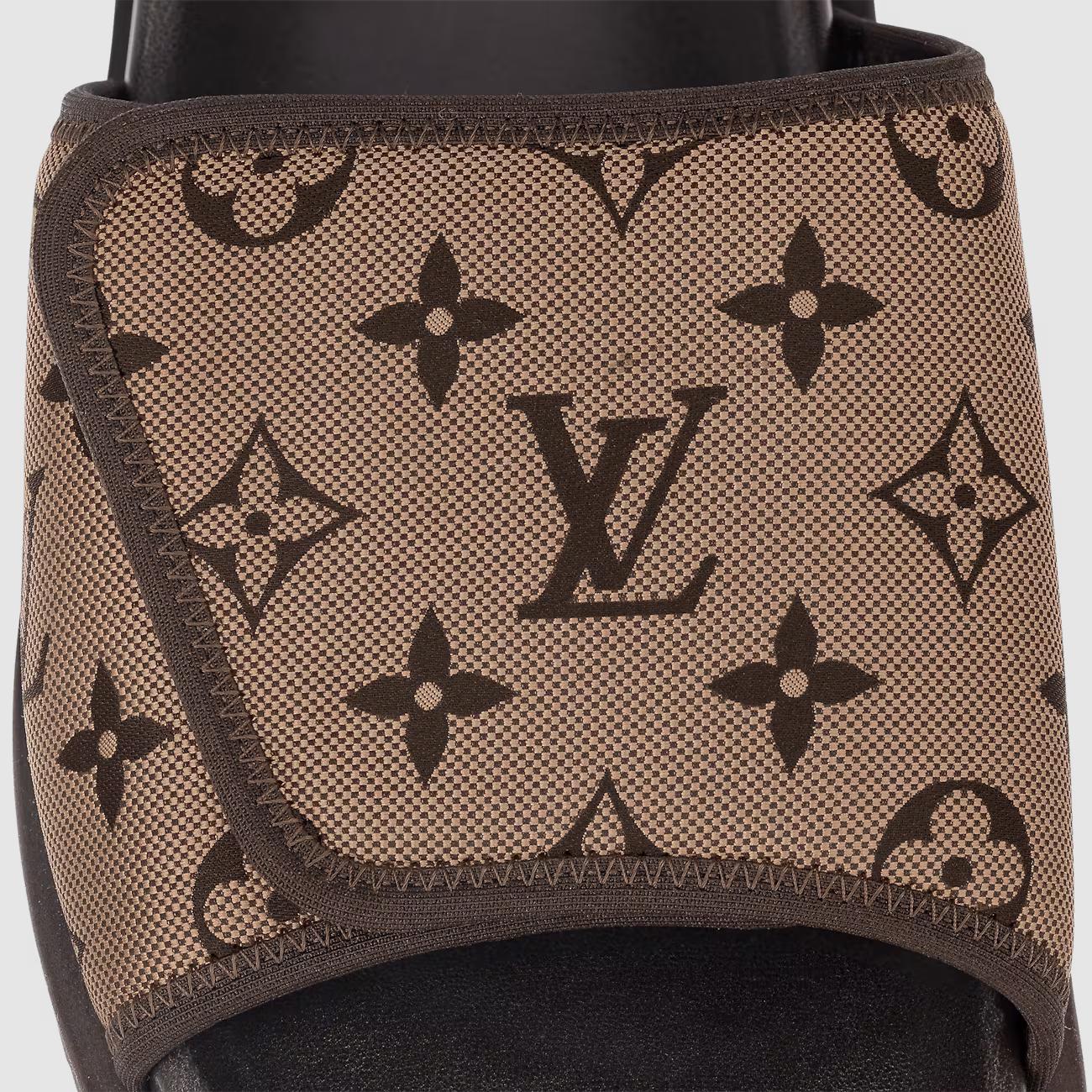 Dép Louis Vuitton Miami Mule Nam Nâu